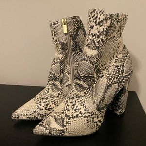 Snakeskin Sock Booties size 7